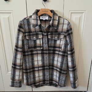 BB Dakota Checkered Wool Blend Shirt